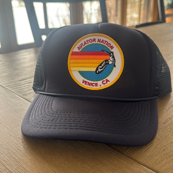 Aviator Nation Accessories - Aviator Nation Black Trucker Hat